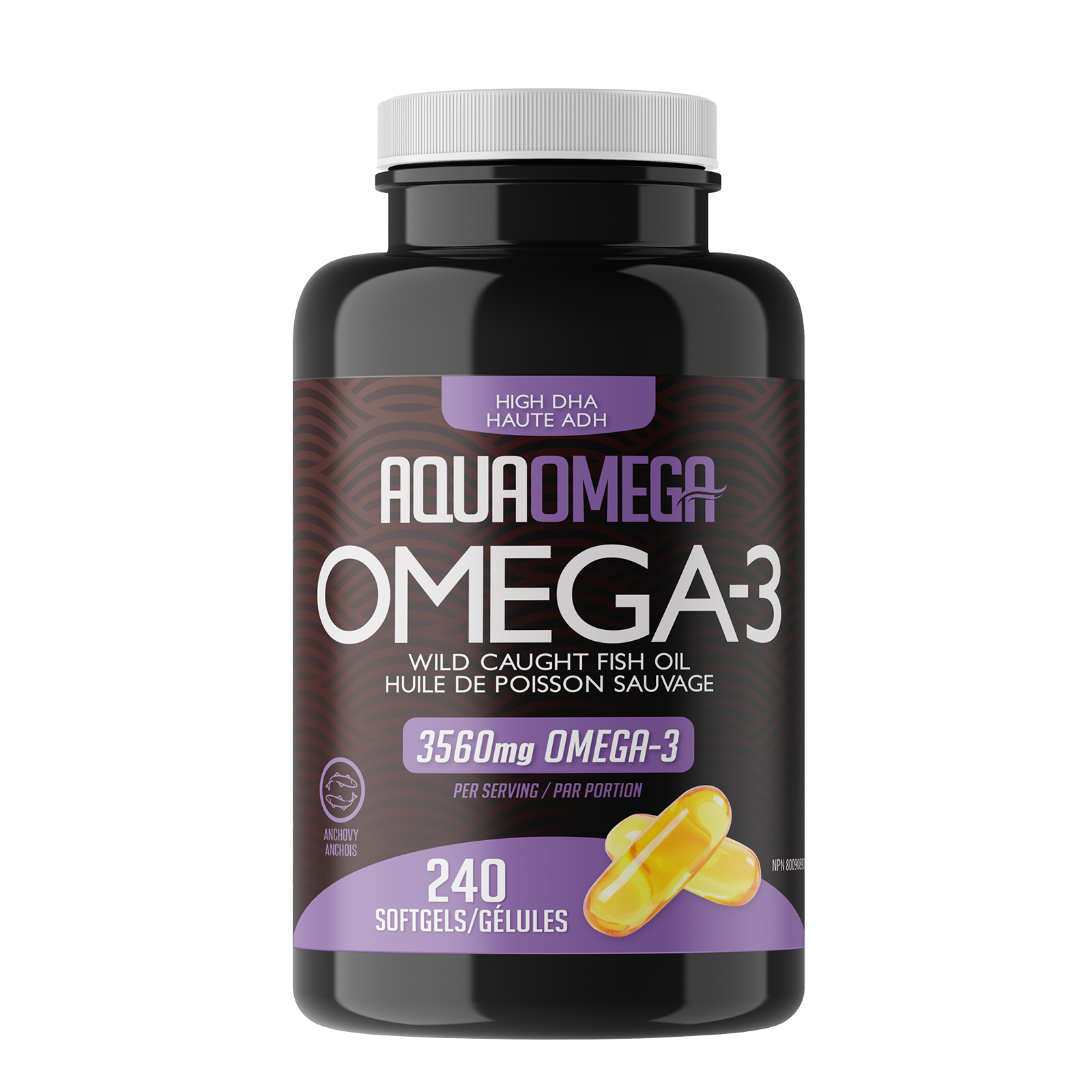 AquaOmega High DHA Fish Oil (240 Softgels) - Lifestyle Markets